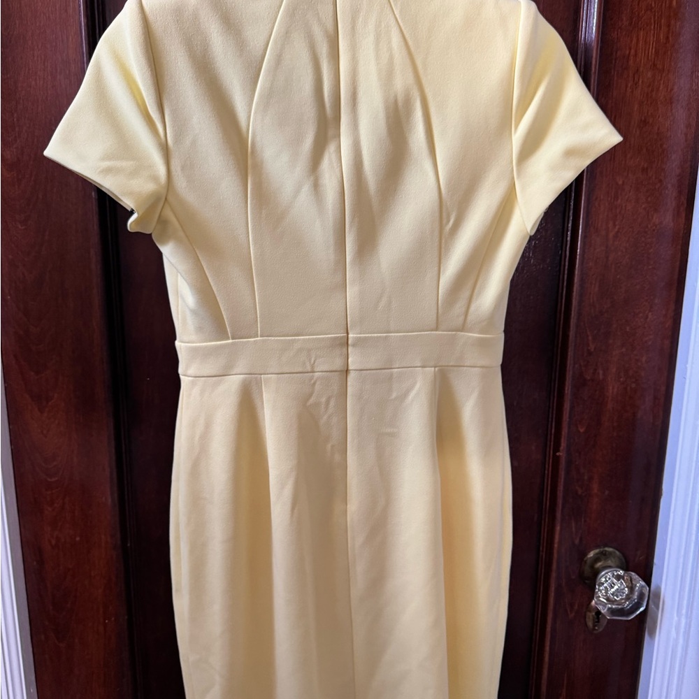 Calvin Klein Soft Yellow Midi Dress